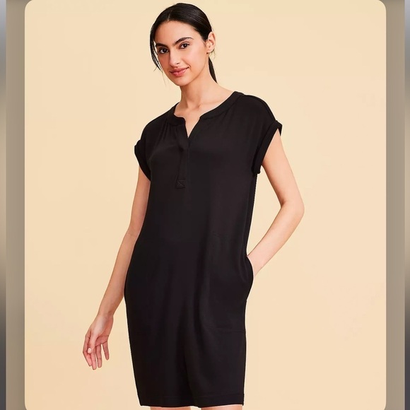 Lou & Grey | Dresses | Lou Grey Signaturesoft Henley Pocket Dress | Poshmark